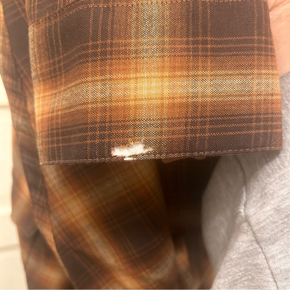 VTG CC Filson Brown Plaid Western Wool Pearl Snap Button-Up Shirt Rodeo XXL - Picture 4 of 8